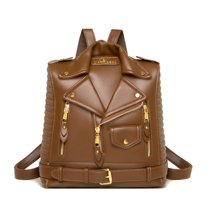 Women'Large-Capacity Heavy-Duty Nylon Backpack with Adjustable Shoulder Straps & Rivet Accent - Elegant Suitable for College, Travel,Rucksack, Zipper Closure, Hand Washable,Bookbag for, Daily Use (Nylon\u002F)