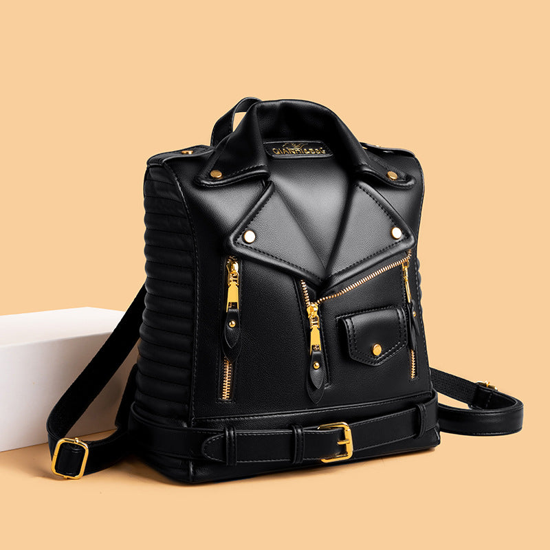 Women'Large-Capacity Heavy-Duty Nylon Backpack with Adjustable Shoulder Straps & Rivet Accent - Elegant Suitable for College, Travel,Rucksack, Zipper Closure, Hand Washable,Bookbag for, Daily Use (Nylon\u002F)