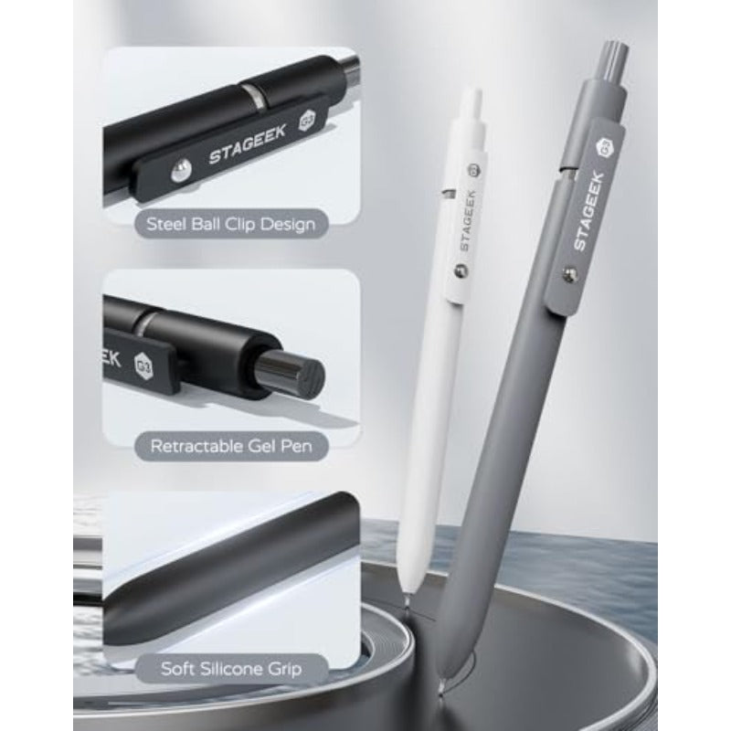 6Pcs Black Gel Pens + 34 Pcs Carpenter Pencil