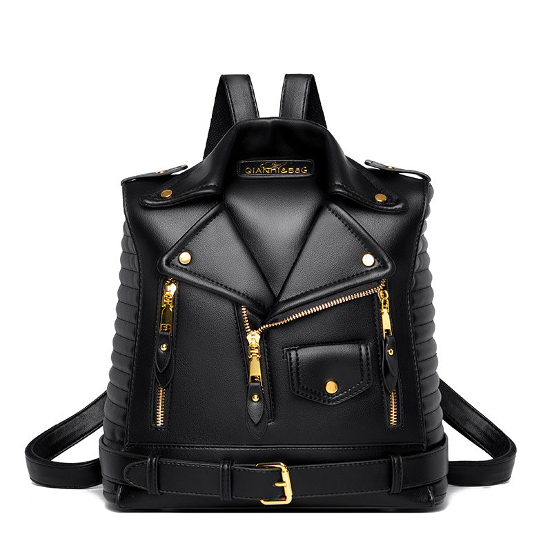 Women'Large-Capacity Heavy-Duty Nylon Backpack with Adjustable Shoulder Straps & Rivet Accent - Elegant Suitable for College, Travel,Rucksack, Zipper Closure, Hand Washable,Bookbag for, Daily Use (Nylon\u002F)