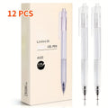 24 Pack Transparent Retractable Gel Pens- 0.35mm Extra-Fine Needle Tip& Non-Slip Grip, Quick-Dry Ink for Precise Writing& Daily Notes, Maximum Value Bulk Set