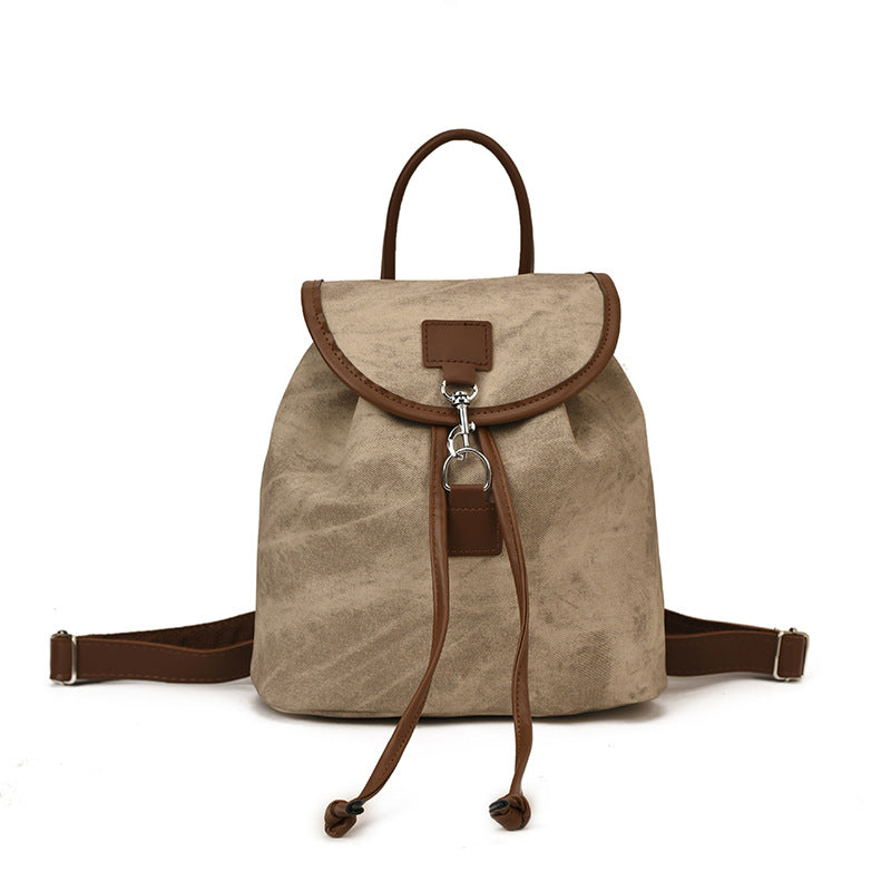 Suede Backpack with Large Capacity Travel Bookbag - Metal Frame & Buckle Closure, Elegant Suede Exterior for College Student, Professional, or Daily Use - Stylish & Spacious